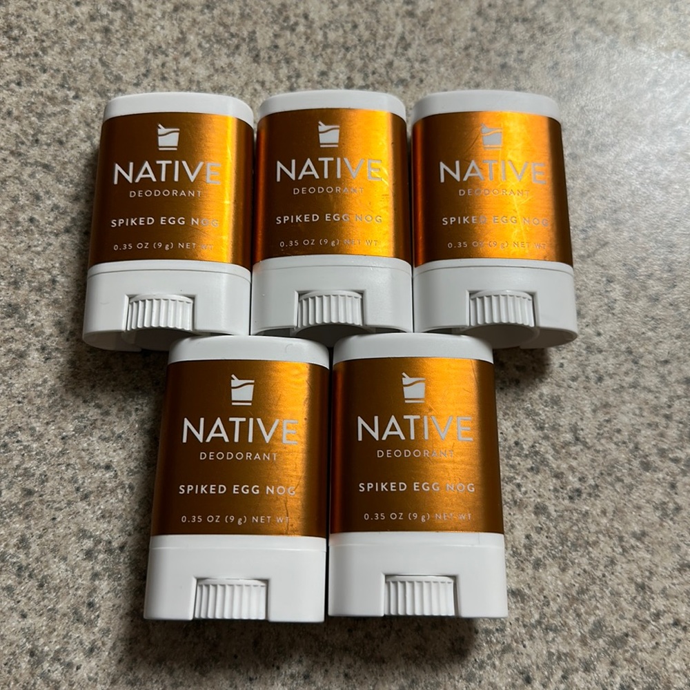 Native Limited Edition Spiked Egg Nog Deodorants Mini 0.35oz set of 5
